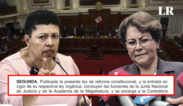 Martha Moyano y Gladys Echaíz, principales impulsores del ataque contra la JNJ. (Foto composición: La República)