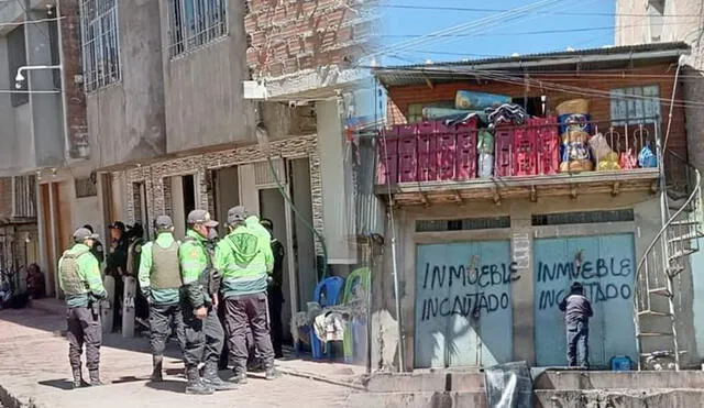 Contingente policial concretó operativo que permitió la incautación de las viviendas. Foto: composición LR/PNP