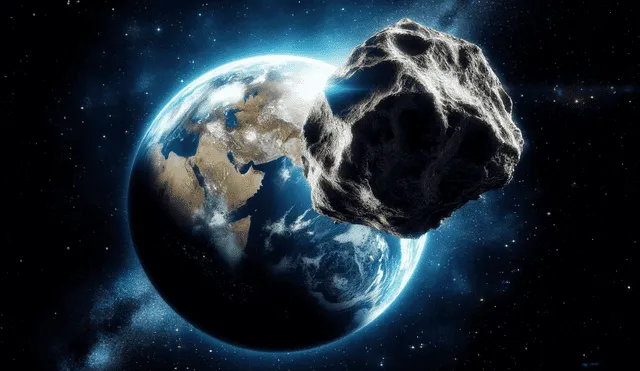 El asteroide es denominado 'potencialmente peligroso', pero expertos afirman que no representa un peligro para la Tierra. Foto: IA / LR