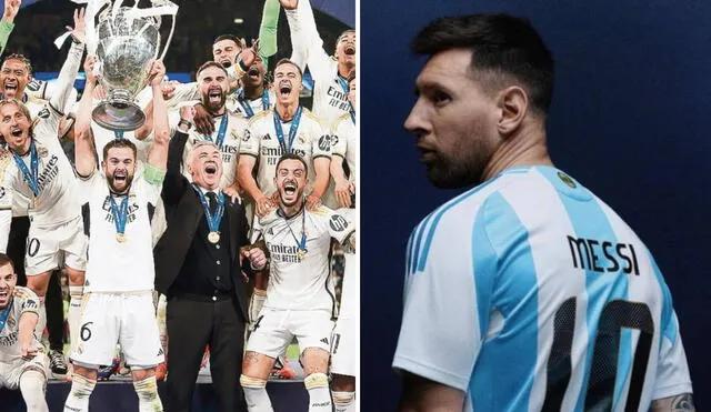 Lionel Messi habló sobre el reciente título que consiguió el Real Madrid. Foto: AFP/Argentina