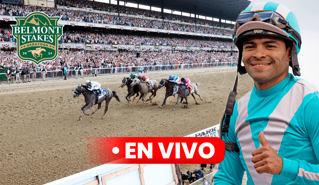 Luis Sáez quiere ganar el Belmont Stakes por segunda vez en su carrera como jockey. Foto: composición LR / AFP / DRF