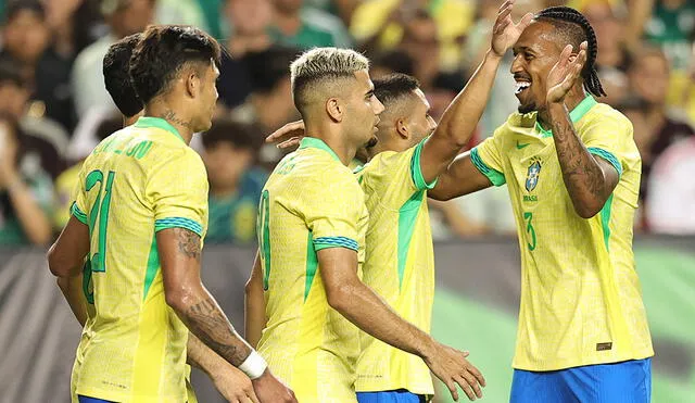 Gabriel Martinelli marcó un doblete para la selección brasileña. Foto: AFP