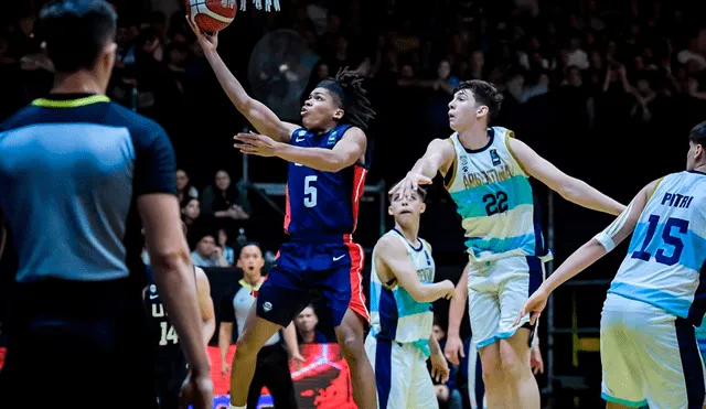 Darius Acuff Jr. fue la gran figura de Estados Unidos para conseguir su título 11 en el torneo. Foto: FIBA