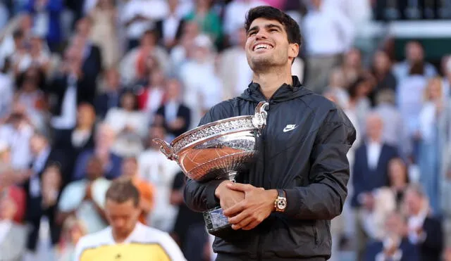 Carlos Alcaraz es el tercer tenista español en la historia en levantar al menos tres títulos de Grand Slam. Foto: ATP Tour