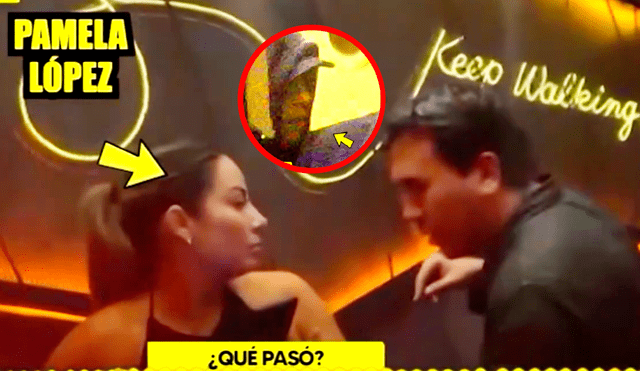 Hombre con quien estuvo Pamela López fue captado pidiéndole el celular a ella. Foto: composición LR/ Willax TV