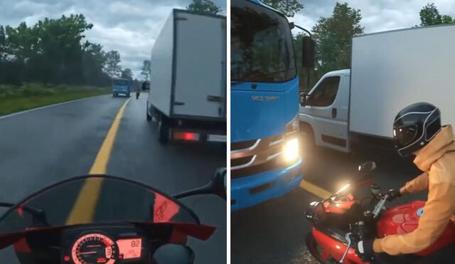 El video viral es un recordatorio impactante de los peligros que enfrentamos en la carretera y la importancia de la seguridad vial.  Foto: composición LR/ captura de TikTok