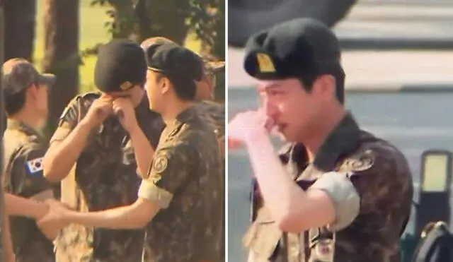 Jin es el primer integrante de BTS que culmina el servicio militar obligatorio en Corea del Sur. Foto: composición LR/KBS/YouTube