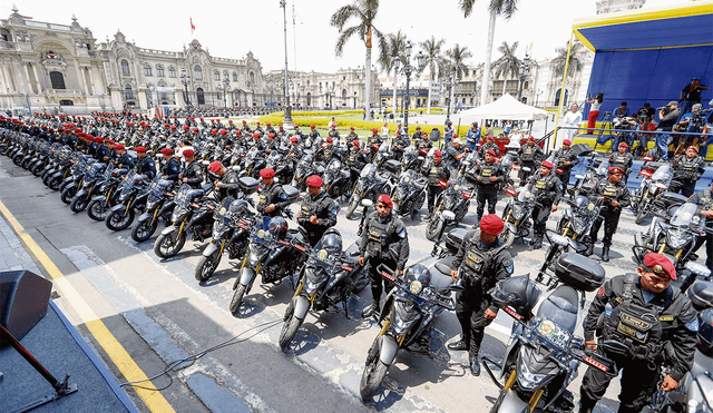 Las motos. La gestión López Aliaga ha adquirido 3.600 motocicletas, luego de más de un año de demora. Ofreció 10.000.  Foto: difusión