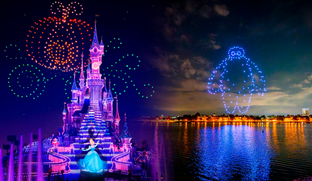 Disney Dreams That Soar busca sorprender a grandes y chicos con su espectáculo nocturno. Foto: composición LR/DTB/Blog Mickey