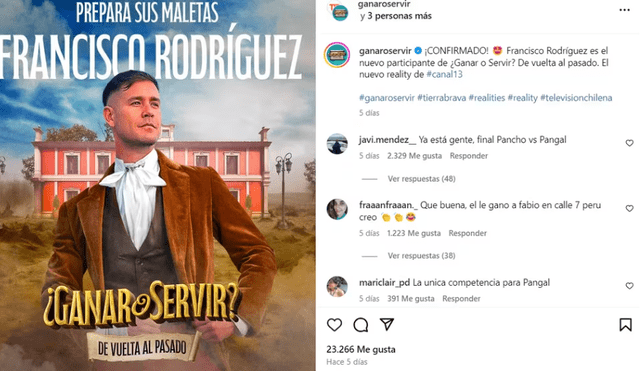 Pancho Rodríguez le sigue los pasos a Facundo Gonzáles. Foto: Instagram   