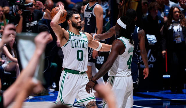 Jayson Tatum fue nuevamente la gran figura de Celtics, con 31 puntos y 4 triples. Foto: AFP