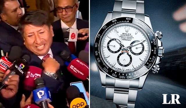 Waldemar Cerrón indicó que pondrá a subasta su reloj con precio base de S/300. Foto: composición LR - Video: Canal N