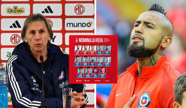 Ricardo Gareca presentó la lista de convocados de la selección chilena para la Copa América 2024. Foto: AFP/Selección Chile