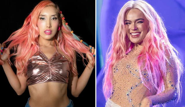 Cint G 'acusa' a Karol G de plagiarle el color del cabello. Foto: composición LR/ Cint G/ Instagram/ Billboard