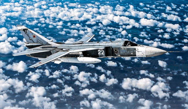 Suecia identificó al caza ruso como un modelo Su-24. Foto: Noticias de Israel.