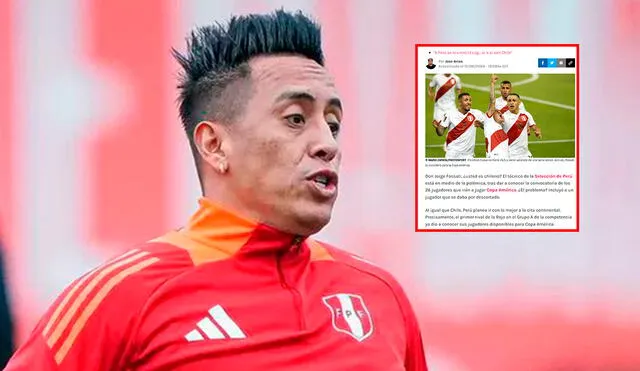 La prensa chilena enfatizó que Christian Cueva se viene recuperando de una lesión en su rodilla. Foto: composición LR/La Bicolor/captura de Red Gol