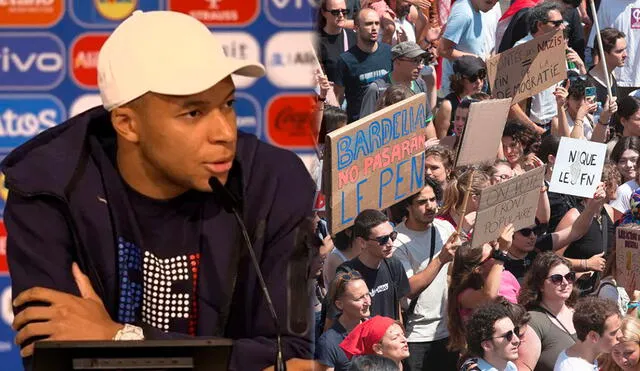 Kylian Mbappé: “Espero que mi voz tenga el mayor peso posible porque necesitamos identificarnos con nuestros valores, que son valores de diversidad, tolerancia y respeto”. Foto: Composición LR/Rueda de prensa/AFP