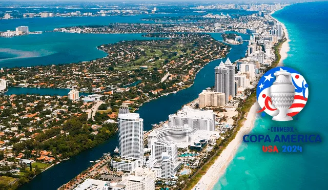 La ciudad de Miami es la designada para albergar la final de la Copa América 2024. Foto: Natgeo/Conmebol