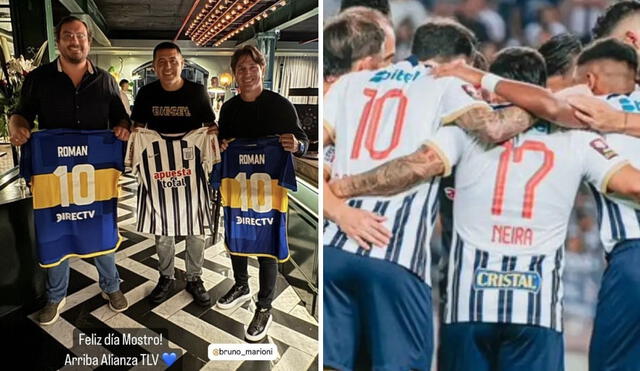 Riquelme no había posado con la camiseta de un equipo peruano hasta que se mostró feliz con la camiseta de Alianza Lima. Foto: composición LR/Riquelme/Instagram/Alianza Lima