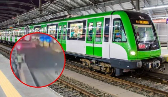 Joven podría enfrentar entre 4 a 6 años de cárcel por lanzarse a las vías del Metro. Foto: difusión PNP/Línea 1