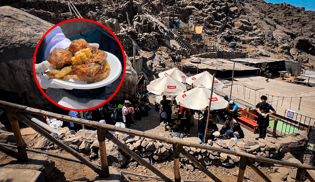 El restaurante pegado a una roca se encuentra en el cerro Las Flores. Foto: composición LR/YouTube/Dilo Nomas