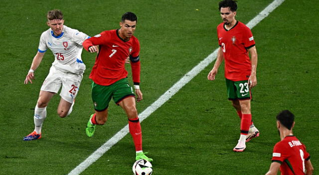 Portugal de Cristiano Ronaldo afronta un complicado partido ante República Checa. Foto: AFP.