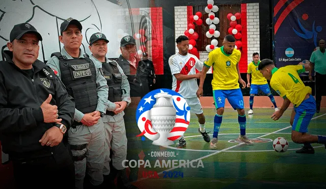 Internos disputan Copa América Penitenciaria 2024 en penal del Callao. Foto: Composición LR/INPE