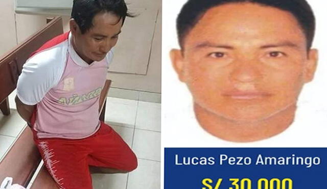 Lucas Pezo Amaringo, el día en que fue detenido. Hoy se halla libre y hace poco secuestró a la madre de su víctima. Foto: Difusión