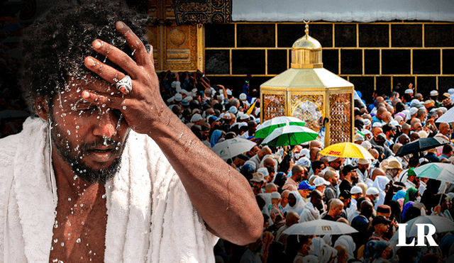 Más de 580 egipcios perdieron la vida durante la peregrinación del Hach en La Meca, víctimas del intenso calor que llegó a los 51,8 °C. Foto: composición Jazmín Ceras LR / Fadel Senna / AFP