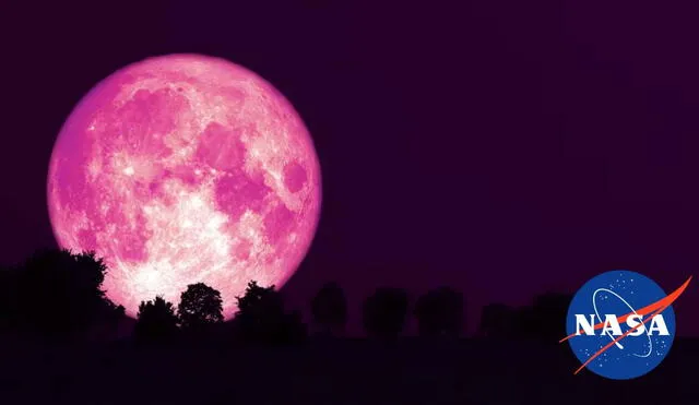La aparición de la Luna de Fresa forma parte del calendario lunar de 2024. Foto: composiciónLR/Shutterstock/NASA