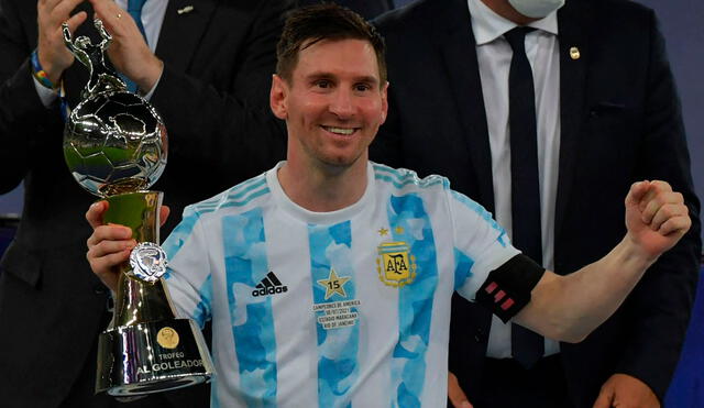 Messi consiguió el título de la Copa América 2021 con Argentina. Foto: AFP