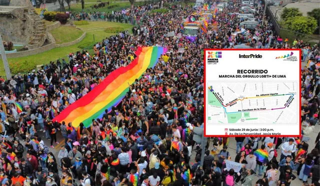 Marcha del Orgullo en Lima se celebra el sábado 29 de junio cerca al Campo de Marte. Foto: composición LR/Colectivo Marcha del Orgullo