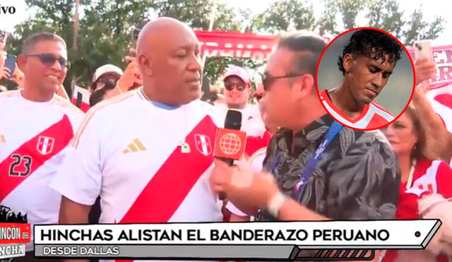 Luis Tapia contó que su hijo estará apoyando a la selección peruana con el corazón. Foto: composición LR/captura de América T