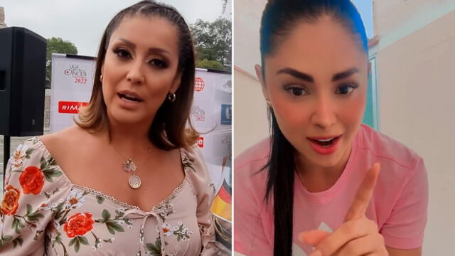 Pamela Franco y Karla Tarazona nuevamente enfrentadas. Foto: Composición Captura América TV/TikTok/Pamela Franco