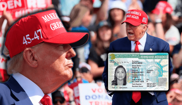 Donald Trump plantea entregar la Green Card a todos los extranjeros que se han titulado en Estados Unidos. Composición: LR