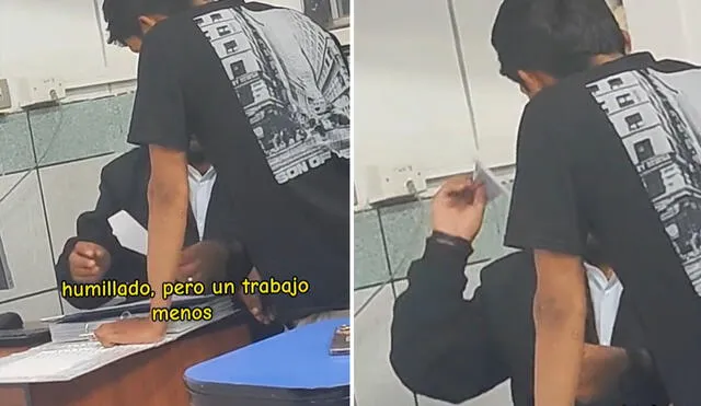 "A mí me arrancaban las hojas del cuaderno", contaron usuarios. Foto: composición LR/ TikTok - Video: TikTok