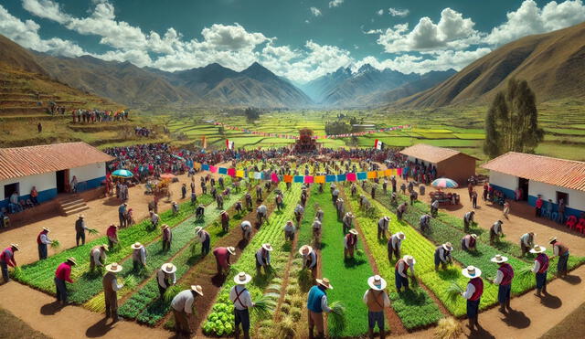 El Día del Campesino reconoce el esfuerzo y dedicación de quienes trabajan la tierra en Perú, asegurando el sustento de millones de familias. Foto: Dall - E