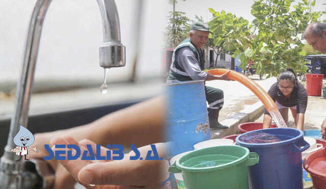 Corte de agua en Trujillo afectará a buena parte de la población. Foto: composición LR/Claudia Beltrán/Sedalib/El Peruano