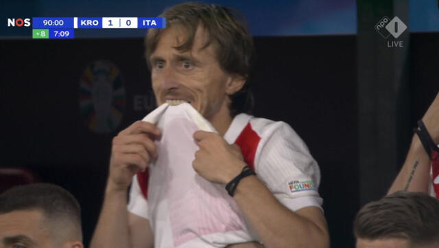 Luka Modric había sido sustituido minutos antes del gol. Foto: captura de NOS