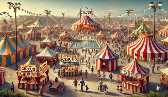 Descubre los mejores circos para visitar en esta época del año. Foto: Dall - E