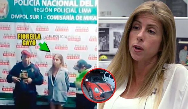 Fiorella Cayo fue intervenida por la policía por haberse pasado una luz roja en Miraflores. Foto: Composición/Captura/ATV/Difusión