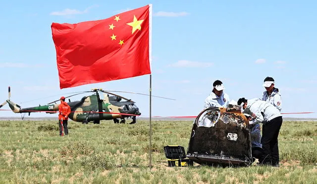 El domingo 2 de junio, la sonda china Chang'e-6 había alunizado en la cuenca Aitken. Foto: Xinhua