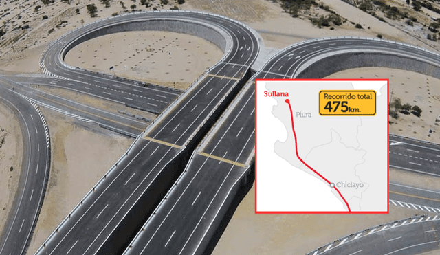 La carretera recorrerá 475 kilómetros en su trayecto por el norte del país. Foto: composición LR/Difusión