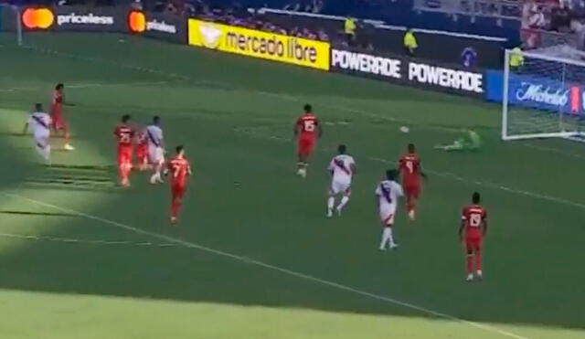 Christian Cueva ingresó en el segundo tiempo ante Canadá. Foto: captura de América TV