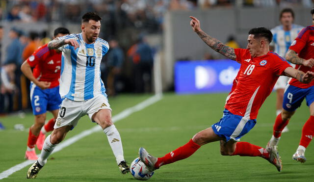 La selección argentina enfrentó a la chilena por la segunda fecha de la Copa América. Foto: AFP