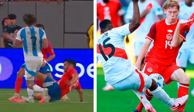 Las jugada de Rodrigo de Paul fue muy comentada y la compararon con la de Miguel Araujo. Foto: captura DSports/AFP