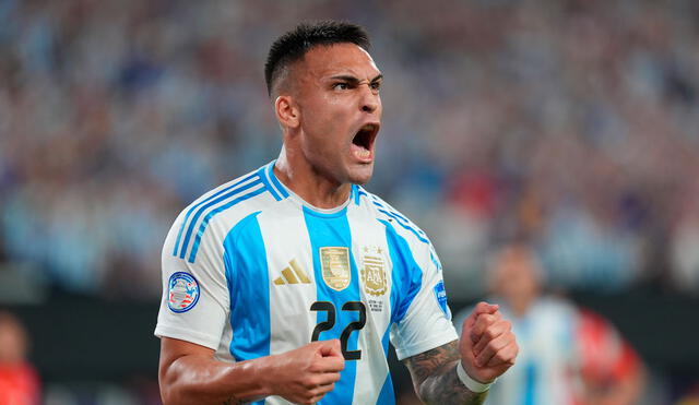 Lautaro Martínez anotó el tanto con el que Argentina venció a Chile. Foto: Argentina