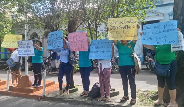 Los familiares del serenazgo de Maynas  exigen represalias contra el policía. Foto: Yazmin Araujo/LR Foto