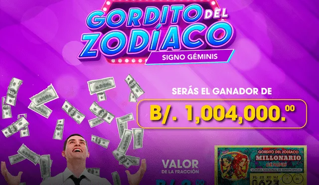 Lotería Nacional de Panamá ofrece un millonario premio con el Gordito del Zodiaco. Foto: Lotería Nacional Pmá/X