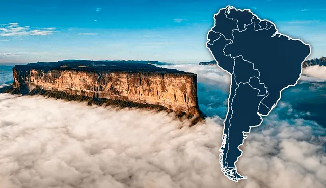 Esta formación rocosa 'de cabeza plana' es la más grande en su tipo en toda Sudamérica. Foto: composición LR/Tripadvisor/Freepik